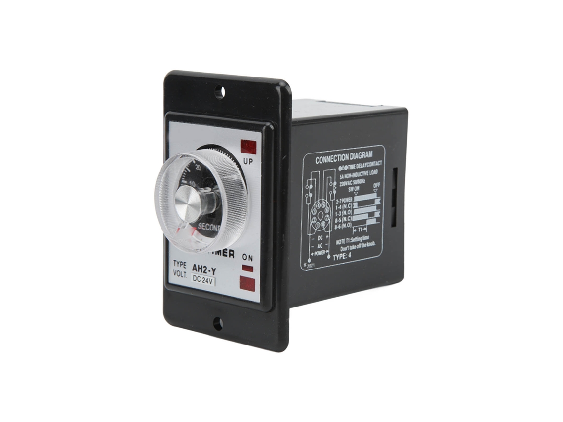 Relé De Tempo Ah2‑y 60s Controlado Por Botão 24vdc Para Equipamentos De Automação Cnc