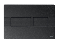 Placa de Descarga de Sanita TECE Tecesolid Aço Inoxidável para Tecnologia de Dupla Descarga Cor: Grafite Escovado com Estrutura Linear