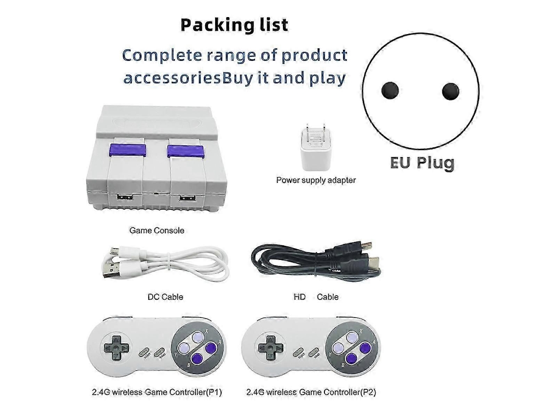 Compatível com Console Retrô Snes821, Sem Fio, 2.4g, 64 Botões GOKOCO
