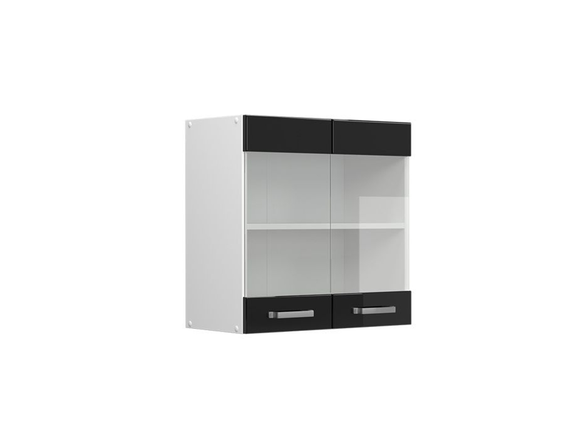 Armário Suspenso Universal Line Portas VICCO Vidro Preto (60 cm)