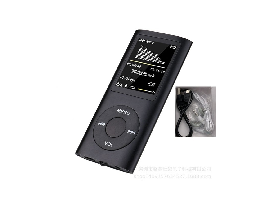 Leitor Mp3 Rádio Hifi Tela Lcd Digital Fm Preto Halinuia