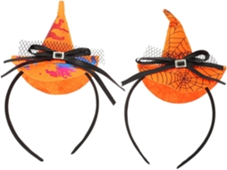Conjunto De 2 Tiaras De Bruxa Leves E Confortáveis Para O Halloween, Em Tecido Com Estampa "you".