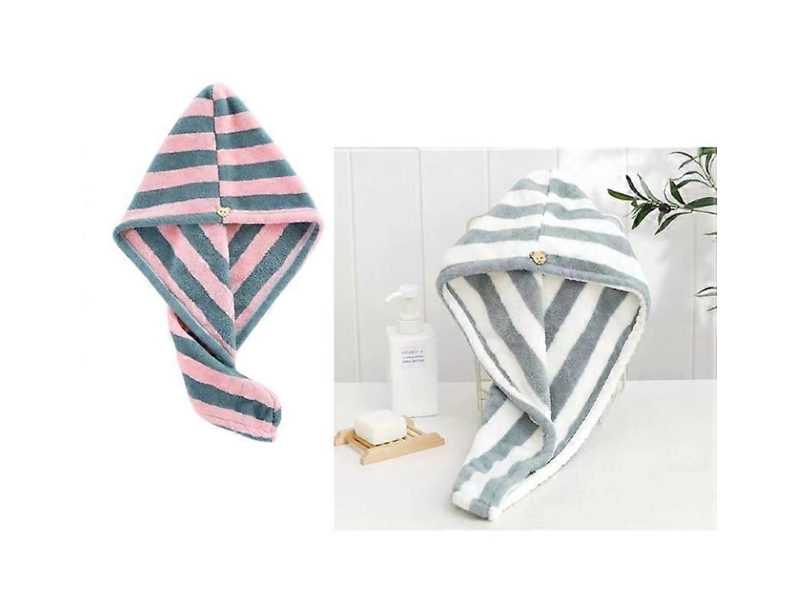 Conjunto De 2 Toalhas De Microfibra Para Secar O Cabelo, Superabsorventes, Para Mulheres. Nostalgia88