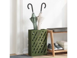 Vidaxl Suporte Para Guarda-chuva De Chuva Verde-azeitona Aço