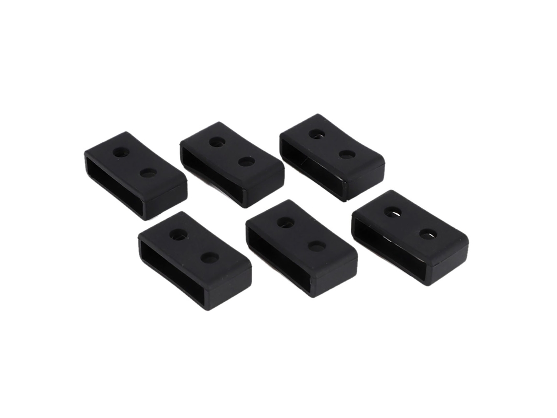 6 Anéis de Segurança para Pulseiras de Relógio, Suportes para Pulseira Ba110 Preto 20mm