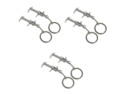 Conjunto De 3 Chaveiros Ultech Com Mini Paquímetro Em Liga Zinco, Para