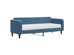 Daybed With Mattress, Daybeds With Mattresses Vidaxl Azul Veludo (80 X 200 Cm)