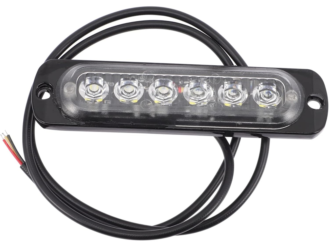 Luz Estroboscópica Ultrafina Supvox Com 6 Leds Para Caminhões E Vans De Campismo, Liga De Alumínio, À Prova D Água Ipx4