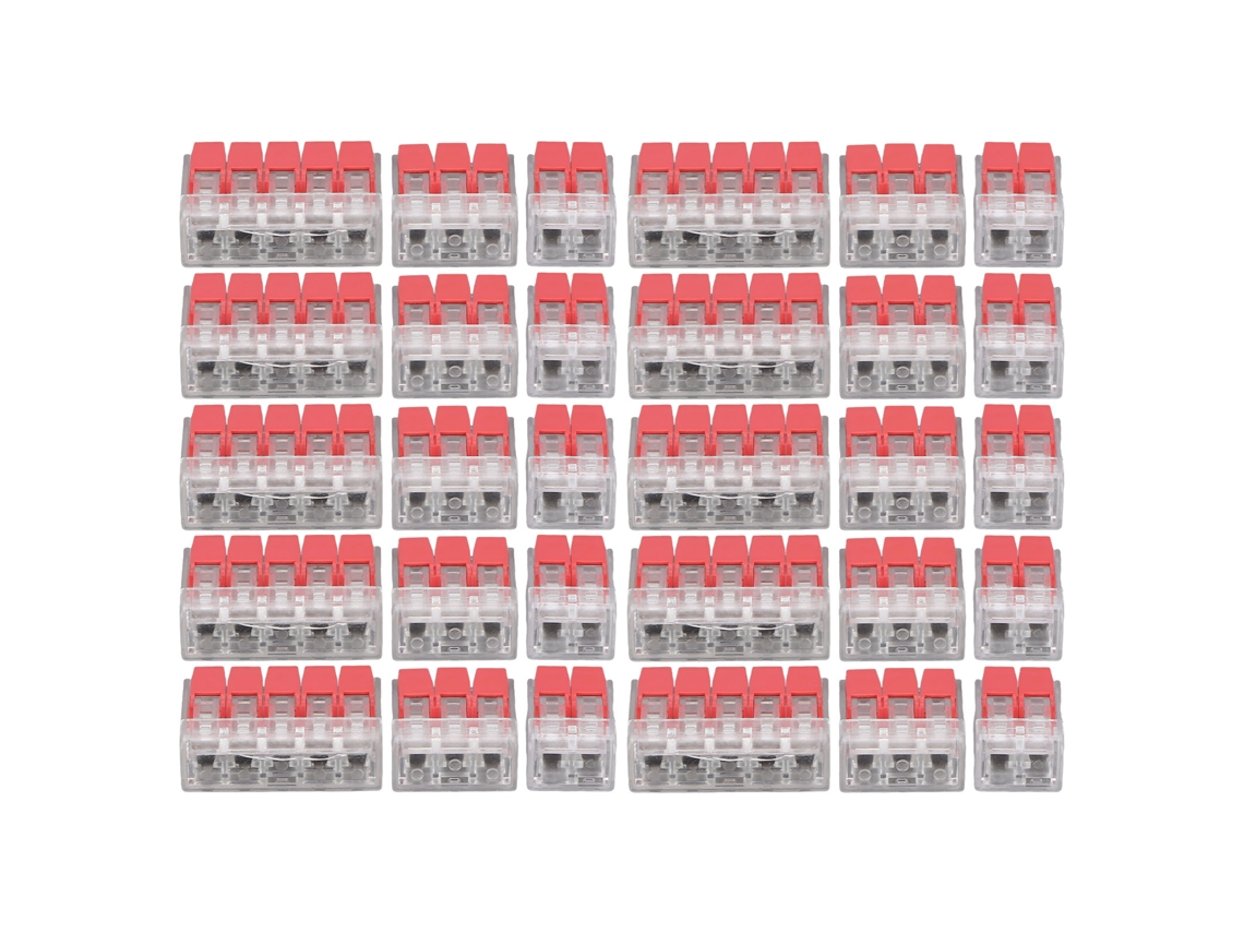 Aetheria 30pcs Conector de Alavanca para Cabo Elétrico Compacto Seguro Splicing 3 Tipos