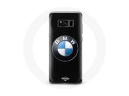 Capa para Samsung Galaxy S8 plus BMW logotipo Fundo preto