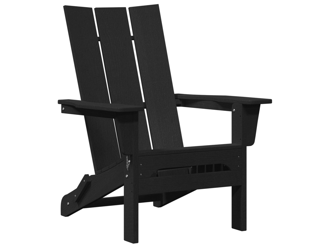 Conjunto 1 Assentos De Jardim Vidaxl Preto Polietileno (80,5 X 74,5 X 92 Cm)