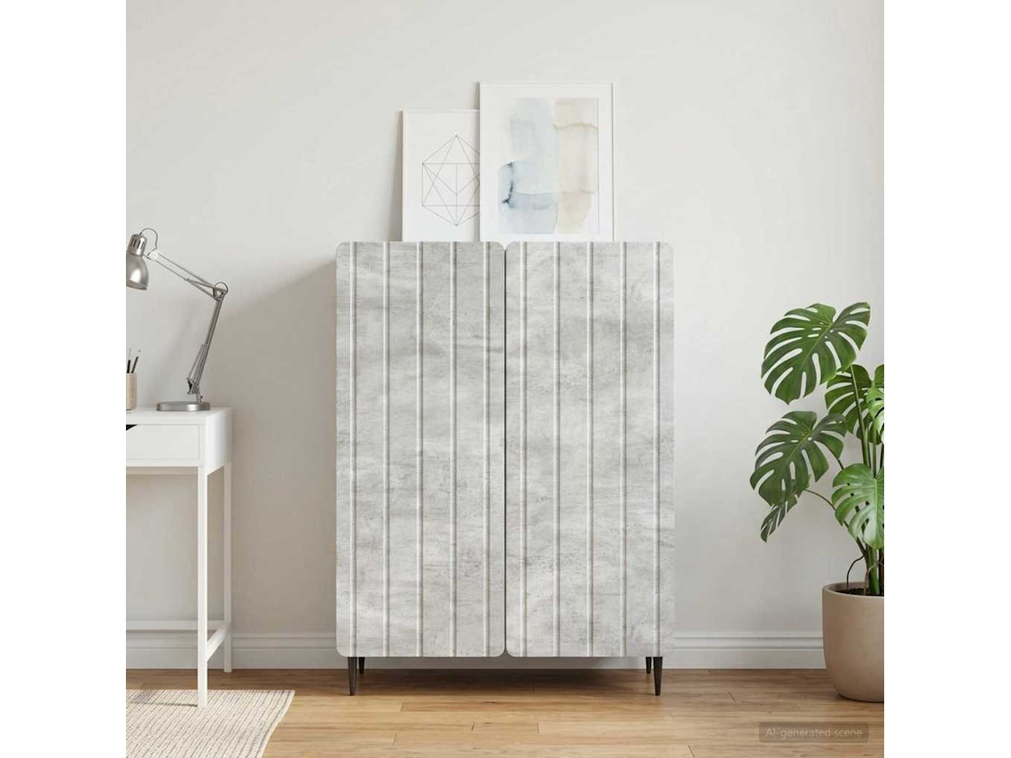 Vidaxl Buffet Cinzento Cimento 66 X 34,5 X 92 Cm Derivados De Madeira