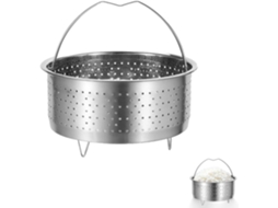 Vaporizador De Aço Inoxidável, 17,5 Cm, Interior Do Vaporizador Com Alça Para Cozinhar Vegetais E Alimentos Zeuxo