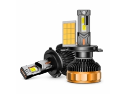 Lâmpada Led Para Farol Redsea 9006/hb4 300w 30000 Lm 6000k 12v/24v Preto E Dourado