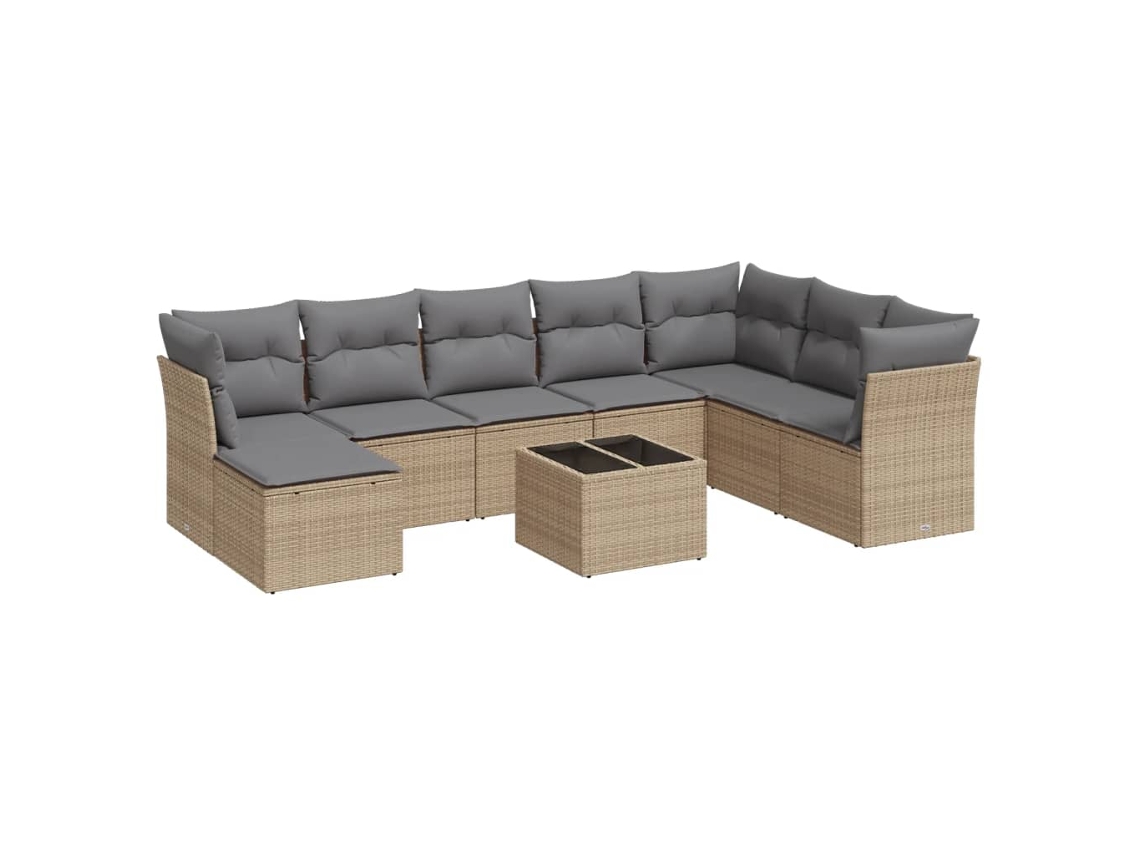 Garden Sofa Set, Garden Sofa Sets Vidaxl Bege Rattan / Vime (n/a)