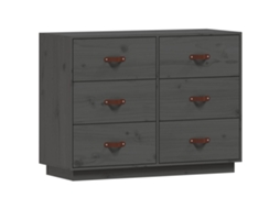Sideboard, Sideboards Vidaxl Cinzeto Madeira De Pinho (n/a)