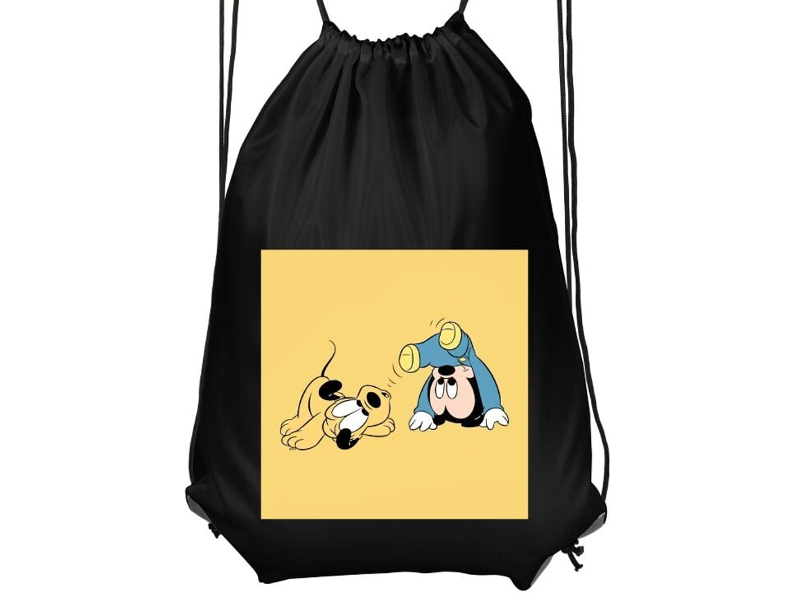 Mochila de Ginástica Infantil- Confortável e Prática, Preta BRILVIBERA