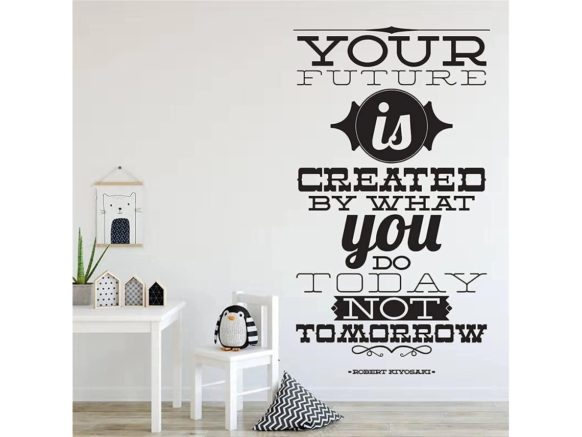 Citação Adesivos Muraux Vinyle Chambre Adesivos Decoração De Salão Inspiração Autocollants 42x73cm