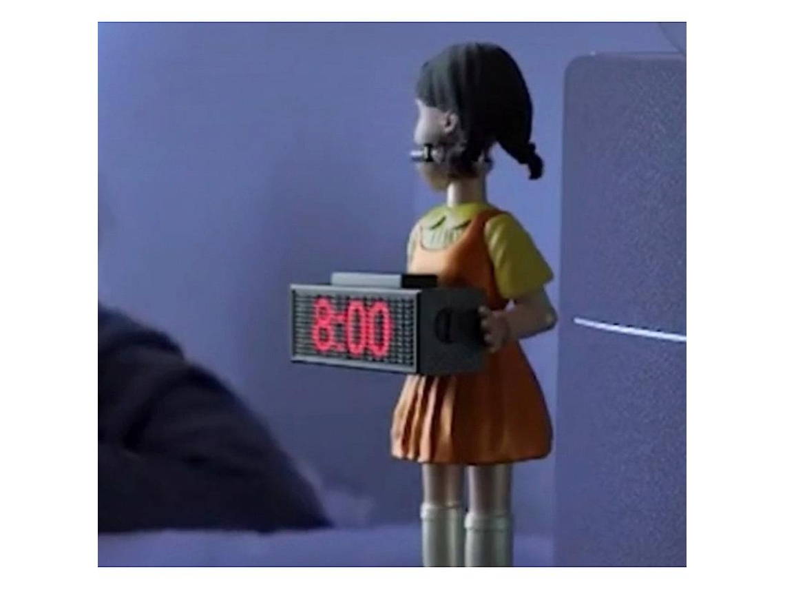 Jogo De Lula Coreano Com O Mesmo Despertador Som De Terror Despertador Eletrônico De Madeira No Quarto Slowmoose