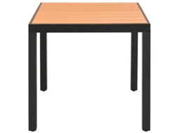 Mesa Jardim Alumínio e Wpc 80x80x74 Cm Marrom HARLANV1