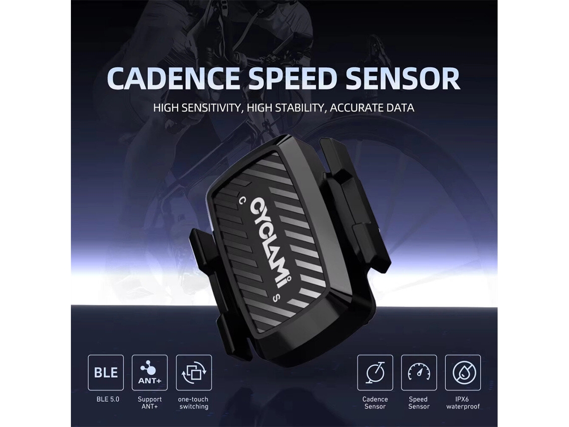 Pretocyclami C1 Sensor Duplo Velocidade Cadência Bicicleta Bluetooth Ble5.0 Ant+ Baixo Consumo Ipx Mtb