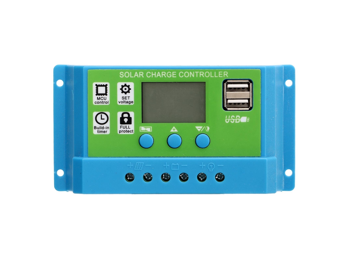 Controlador De Carga Solar Com Display Digital, Parâmetros Ajustáveis, Carregador De Painel Solar, 12 V, 24 V, Adaptativo, 10 A Olysi Shop