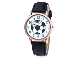 Relógio de Pulso de Casal com Pulseira de Couro Pu Fashio Dial Redondo Quartzo Preto