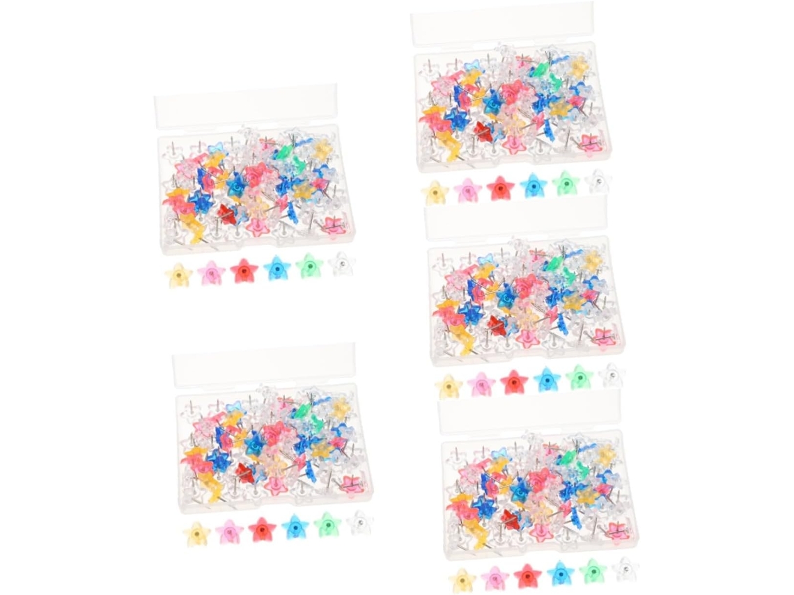 500 Peças De Tachinhas Transparentes Em Formato Estrela,