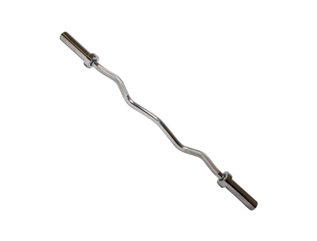 Barra para Halteres FITNESS TECH em Z (120 cm x 50 mm - A?o - Cinzento)
