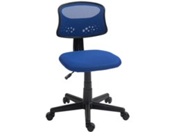 Cadeira De Escritório Sem Apoio Para Os Braços Com Encosto De Malha Respirável Altura Ajustável 43x48x78-88 Cm Azul