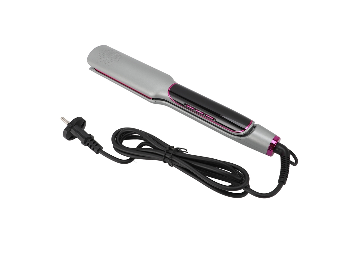 Prancha de cabelo 2026 com visor LCD e controle de temperatura profissional 2 em 1 para alisar e ondular em casa e no salão.