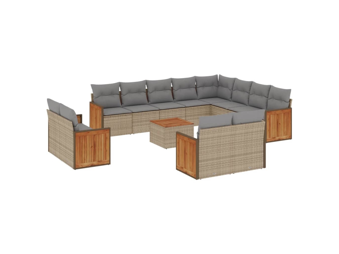 Garden Sofa Set, Garden Sofa Sets Vidaxl Bege Rattan / Vime (n/a)