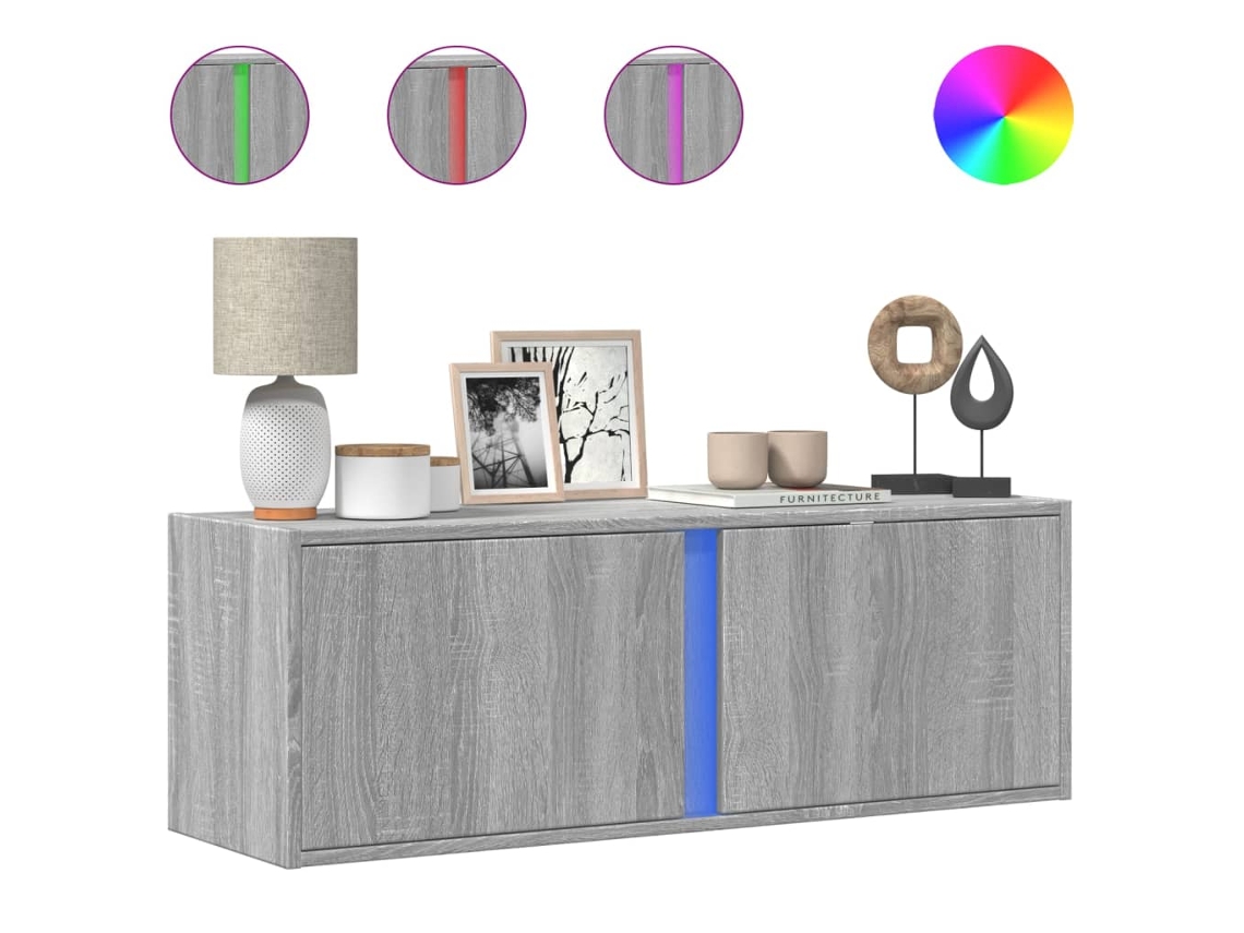 Tv Wall Cabinet, Tv Wall Cabinets Vidaxl Cinzeto Madeira Processada (n/a)