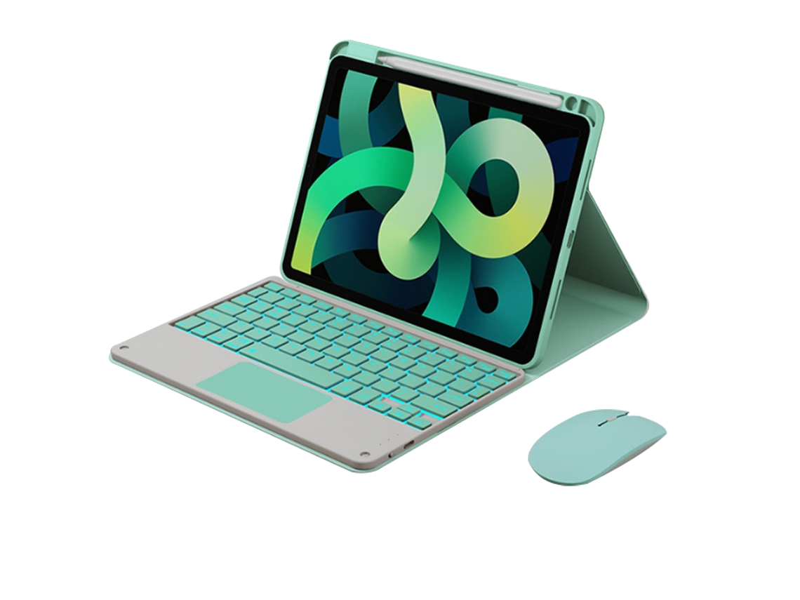 Capa Com Teclado Bluetooth Compatível Com Ipad Air 4 (10,9 Polegadas) - Tipo Folio, Mouse, Suporte Integrado, Porta-caneta