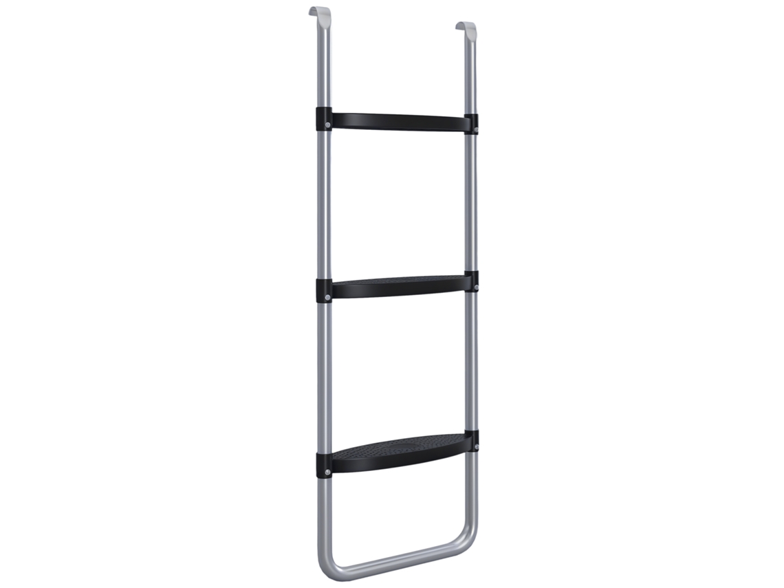 Escada Elástica Aço 3/2 Degraus Ajustável (prata, 97x32cm)