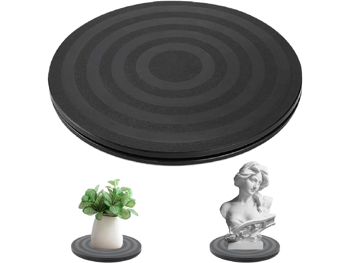 Prato Giratório Universal De 20 Cm, Prato Sólido Com Rotação De 360° Para Vasos De Plantas, Alto-falantes, Laptops E Monitores (20 Cm)