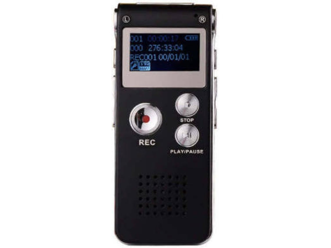 Gravador de Voz Digital com Memória Flash Usb Mp3 Player  -16Gbpreto (Usado)