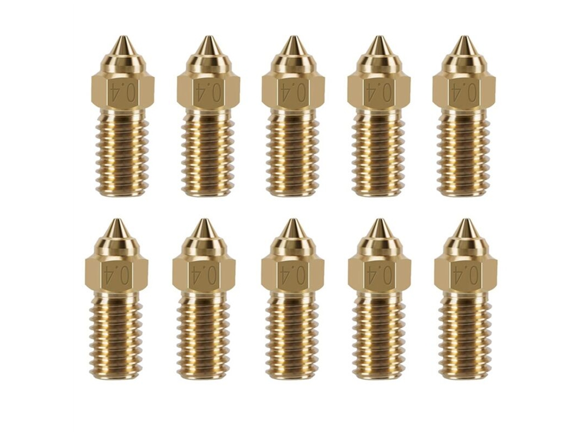 Kit Com 10 Bicos Para Impressora 3d Neptune Série 4, Bicos De Latão De 0,4 Mm Para Neptune 4 E 4 Pro
