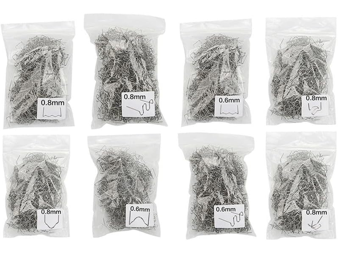 Conjunto De 800 Grampos Termocolantes Aço Inoxidável Para Reparos Em
