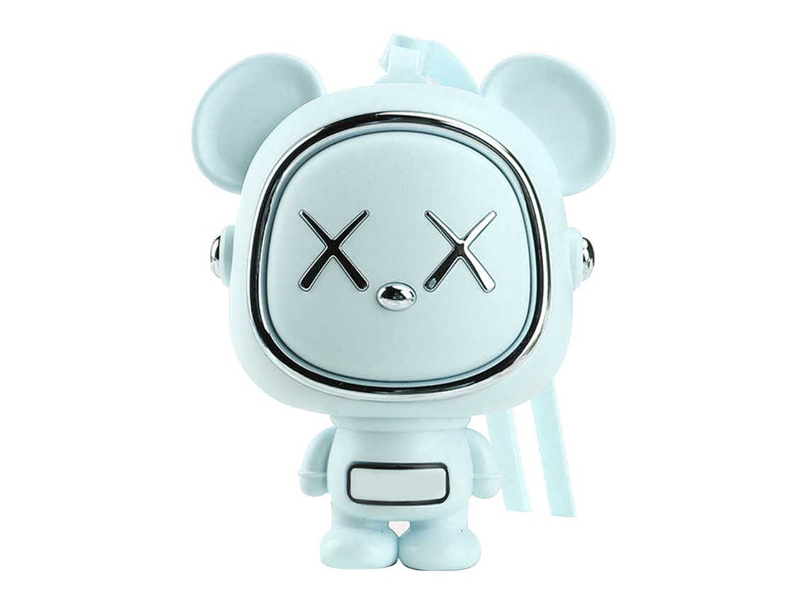 Ventilador Portátil Sem Lâmina Usb Silencioso Urso Azul Verão