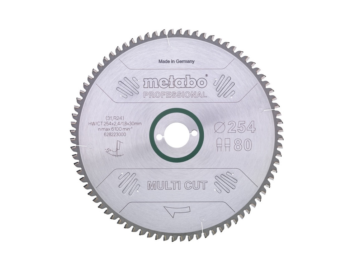 Disco De Serra METABO "Multi Cut - Profissional", 315X30, D96 Dp/Dt, 5°Neg. (628226000)