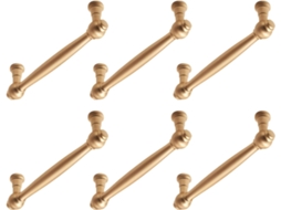Kit de 6 puxadores metálicos, conforto, fixação permanente, CHABERLU