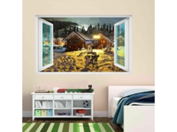 Lumières De Noël Hiver Neige 3d Adesivos De Arte De Parede Decalque Mural Decoração De Casa