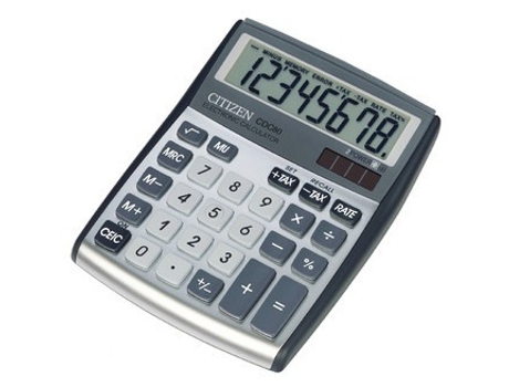 Calculadora Secretária 8 dígitos Cdc-80  Cor Prata