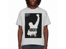 Rockinstone Rocky Movie Blocked Out Heather Gray Adult T-shirt Size:l