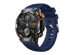(azul) Smartwatch Bluetooth Com Tela Redonda De 1,46 Polegadas Para Monitoramento De Saúde E Diversos Modos Esportivos.