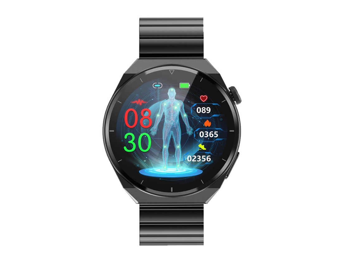 Smart Watch SHAH ARPAN Tk20 Monitor de Saúde de Chamadas Bluetooth Bambu Preto