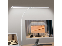 Candeeiro De Secretária Led Usb Preto De 24 W Com Regulação De Intensidade E Pescoço Flexível Giratório De 360 ​​graus, Ideal Para Escritório Em Casa