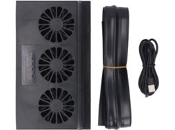 Ventilador Solar Ftvogue Para Carro Com 3 Entradas Usb, Recarregável Para Resfriamento De Janelas
