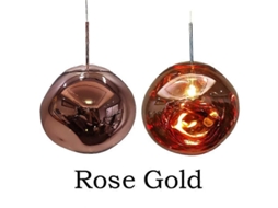Luminária Pendente Led Lava Rosa Dourado 20cm S/MARCA para Sala e Quarto